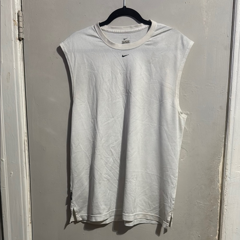 Nike White Tank Top Sleeveless Minimalist Design